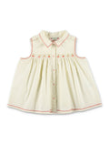 Bonpoint Lexi Girls Organic Cotton Blouse Ecru Shirt