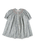 Bonpoint Jadwiga smocked liberty organic cotton dress Blue
