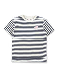 Lilas striped cherry patch T-shirt Indigo Cotton