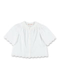 Bonpoint Lizea blouse for girls Blanc Lait Organic Cotton Shirt