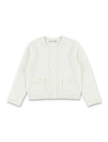 Bonpoint Laine embroidered organic cotton and cashmere cardigan White