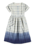 Bonpoint girls Edelweiss checked dress Blue Checks Cotton