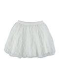 Bonpoint Pois embroidered tulle skirt Naturel White Viscose