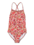 Bonpoint Laika one-piece swimsuit for girls Fleurs Rose Recycled Polyamide Swimwear