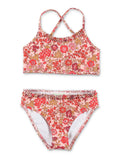 Bonpoint Lais two-piece swimsuit for girls Fleurs Rose Recycled Polyamide Swimwear