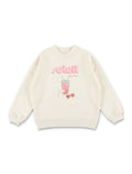 Bonpoint Lika Girls Organic Cotton Sweatshirt Ecru