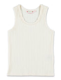 Bonpoint Edina scalloped collar tank top Milk White Cotton