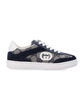 Gucci Kids GG Sneakers Blu Calf Skin