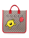 Gucci GG Supreme girls shopping bag Beige Polyurethane Tote