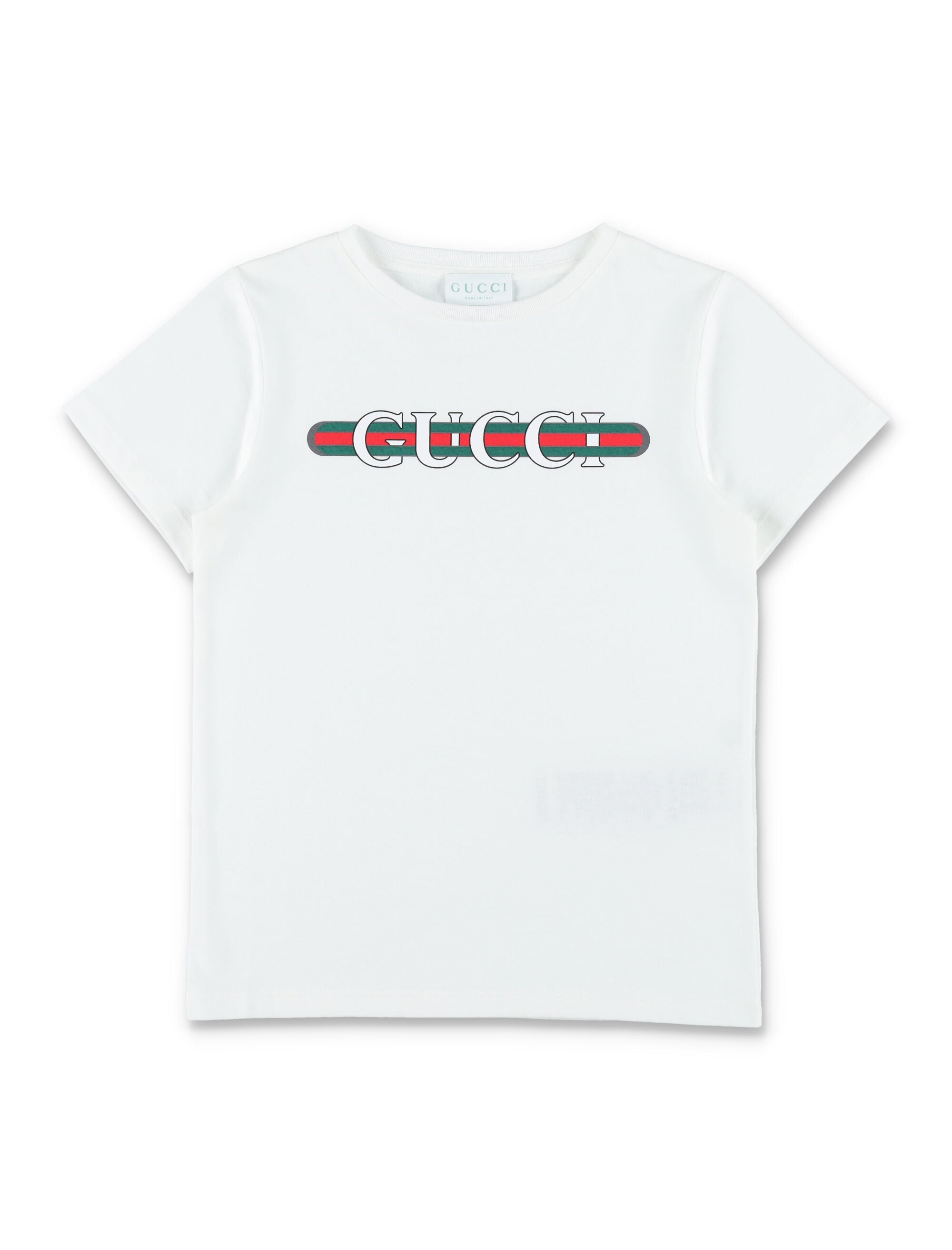 Gucci kids printed logo cotton t-shirt New White