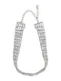 Self-Portrait crystal silver choker Copper Necklace