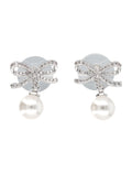 Self-Portrait Bow Pearl earrings Silver Brass