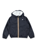 K-Way Jack Plus reversible jacket for kids Blue/white Recycled Nylon