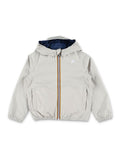 K-Way Jack Plus reversible jacket for kids Beige/blue Recycled Nylon