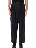 Comme Des Garçons Homme Cotton Belted Trousers Black