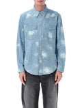Marant Tasco washed denim shirt Blue Cotton