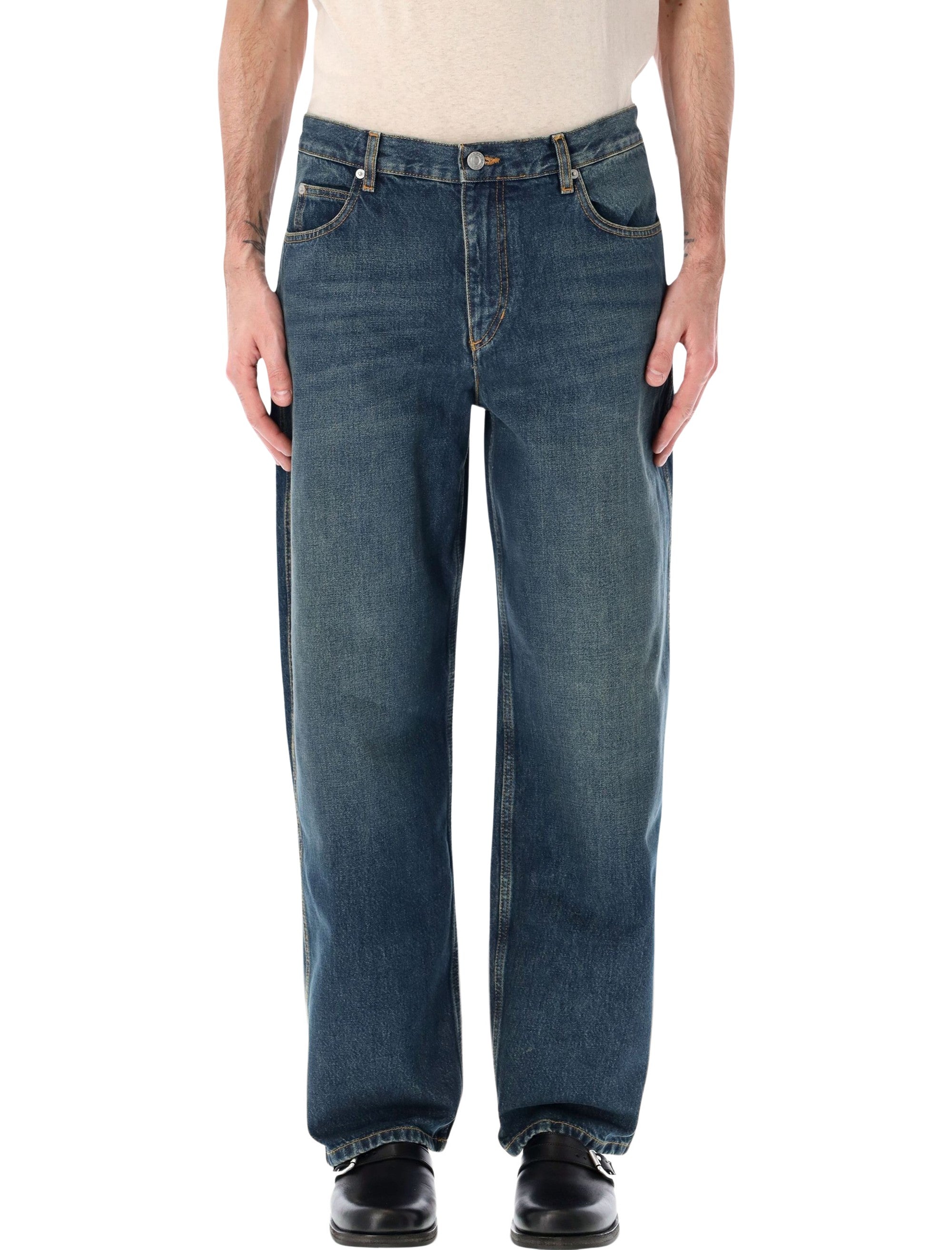 Marant Jorje wide jeans Faded Blue Cotton