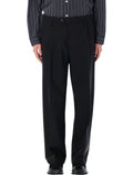 Mfpen Service tropical wool wide trousers Black Lining Pant