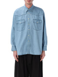 Studio Nicholson Mylo Cotton Denim Shirt Warn Wash Indigo