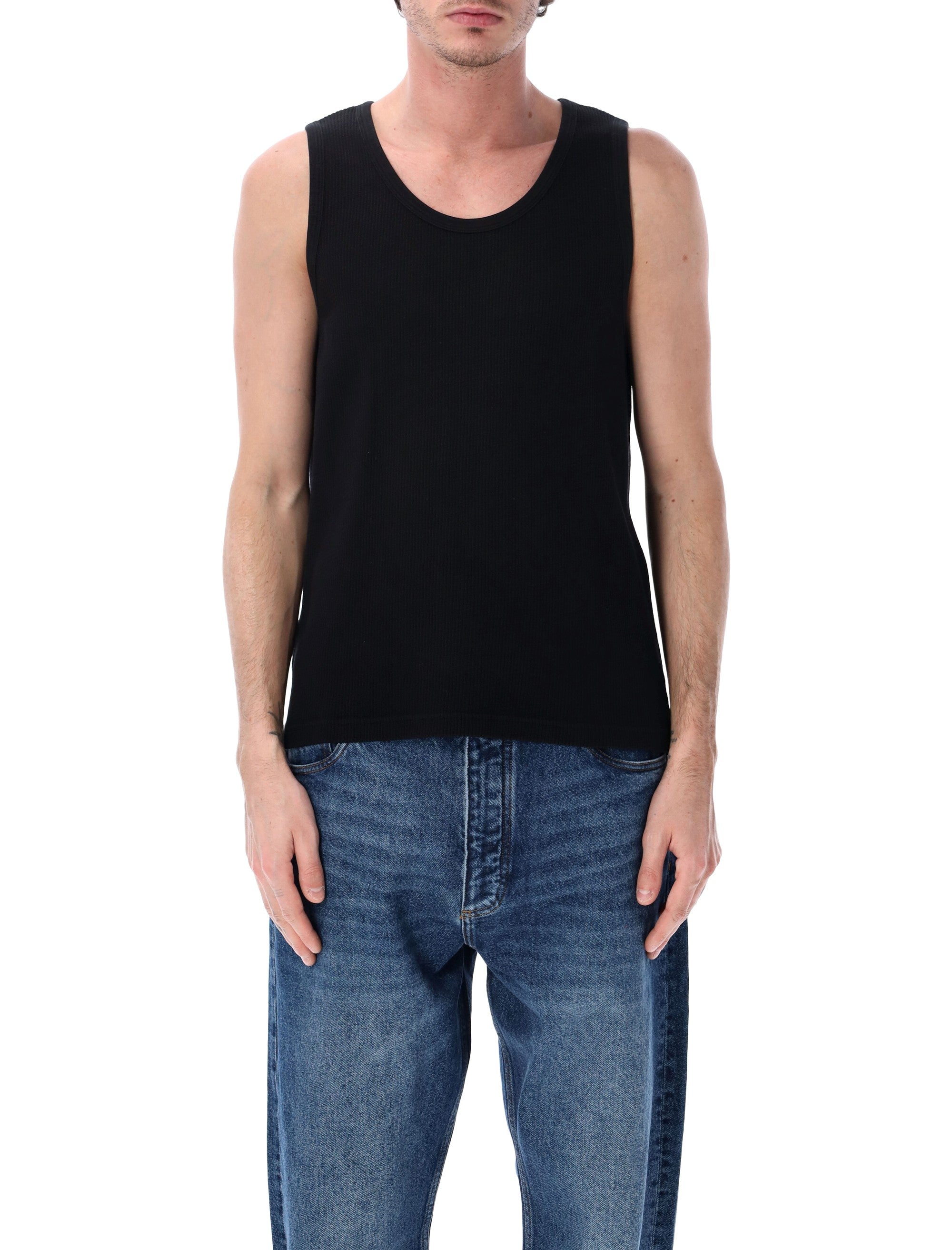 Studio Nicholson Razim Cotton Jersey Tank Black