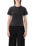 Ottolinger Pierced fitted t-shirt Washed Black Organic Cotton Tshirt