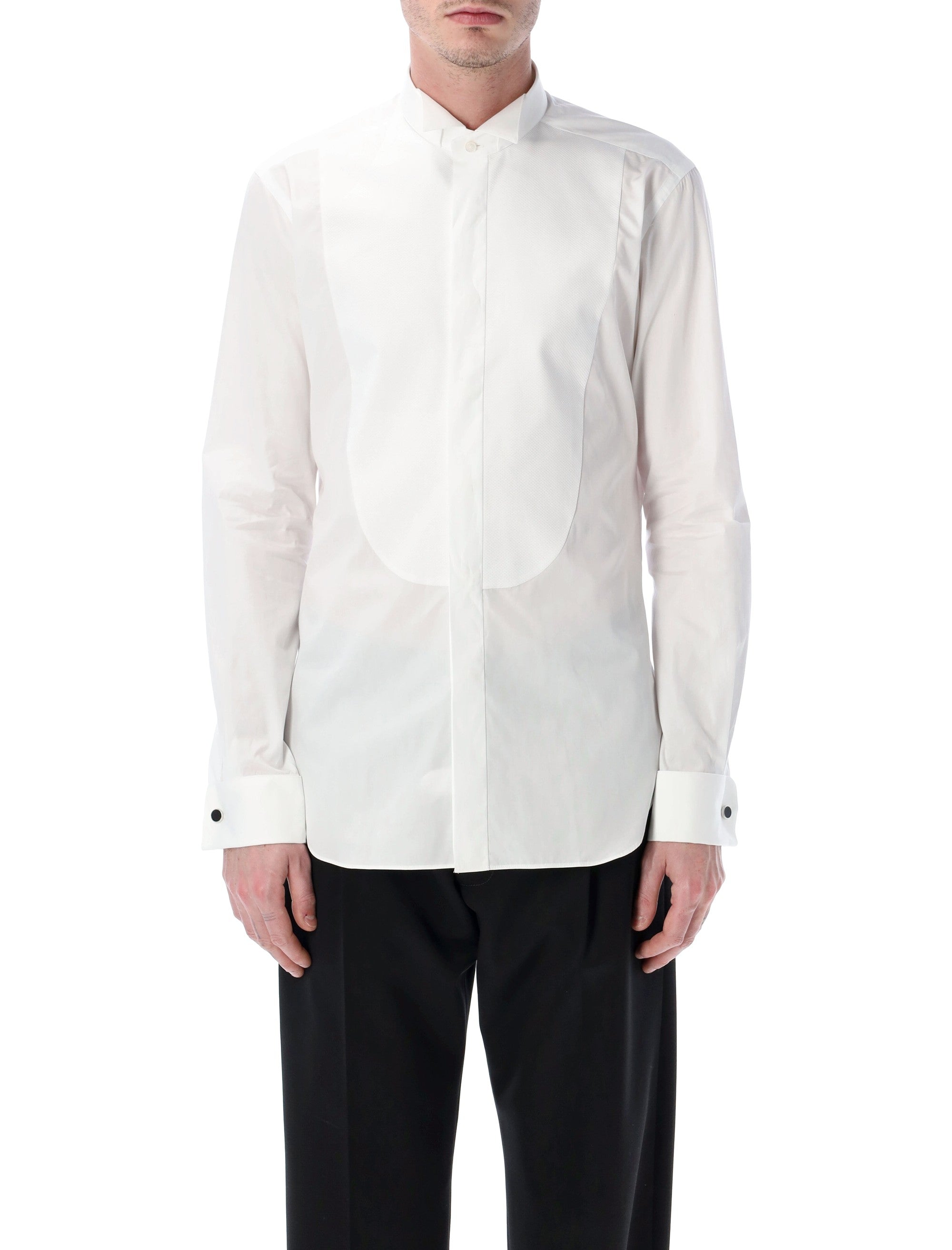 Xacus white plastron formal shirt Cotton
