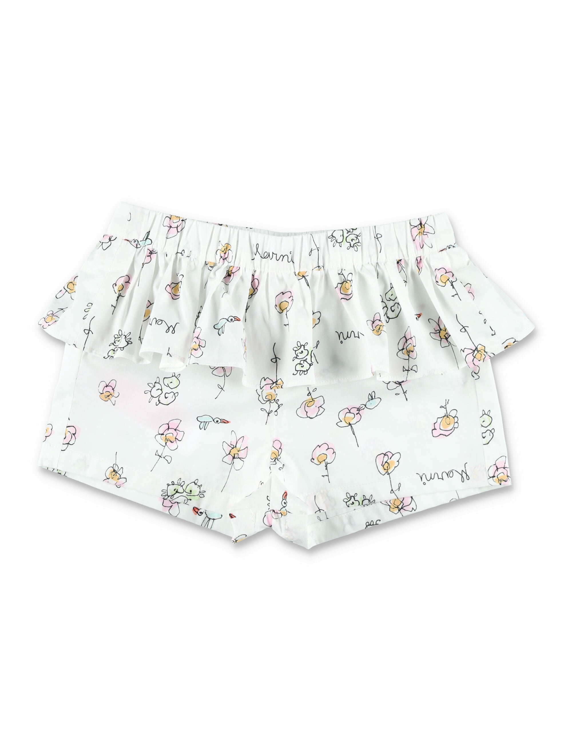 Marni baby floral cotton shorts White