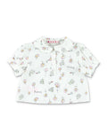 Marni baby printed cotton shirt White