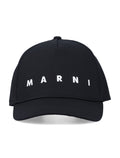 Marni kids logo cap Black Cotton Hat