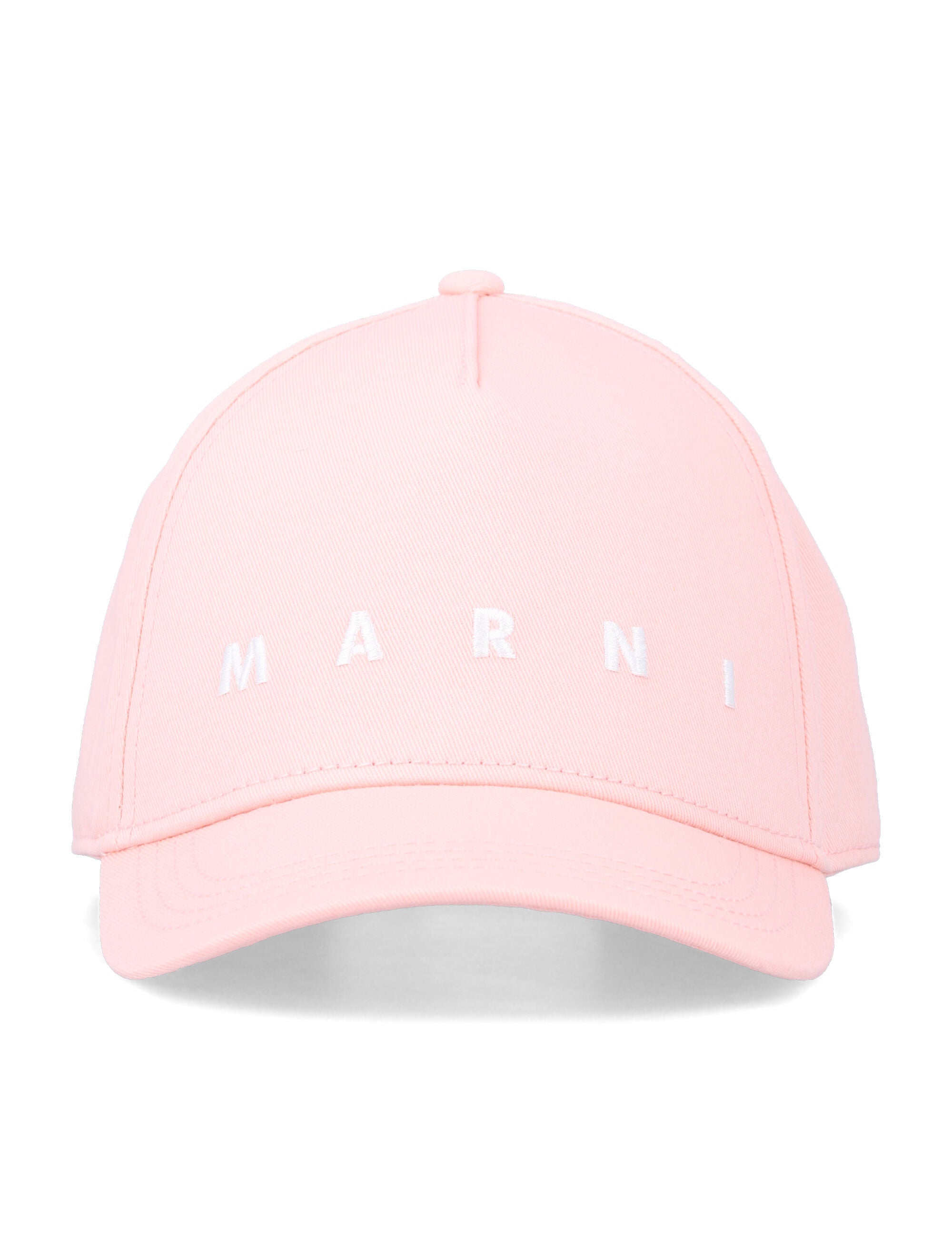 Marni kids logo cap Pink Cotton Hat