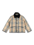 Burberry quilted nylon Check jacket for kids Sand Ip Polyamide