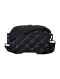 Stella McCartney Kids logo print crossbody bag Black/white Polyamide Shoulder