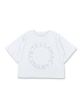 Stella McCartney Kids embroidered circular logo T-shirt White Cotton