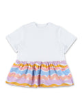 Stella McCartney Kids Zig-Zag t-shirt dress for girls White Cotton Tshirt