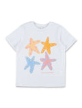 Stella McCartney Kids Starfish graphic T-shirt White Cotton