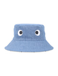 Stella McCartney Kids eye motif bucket hat Light Blue Cotton