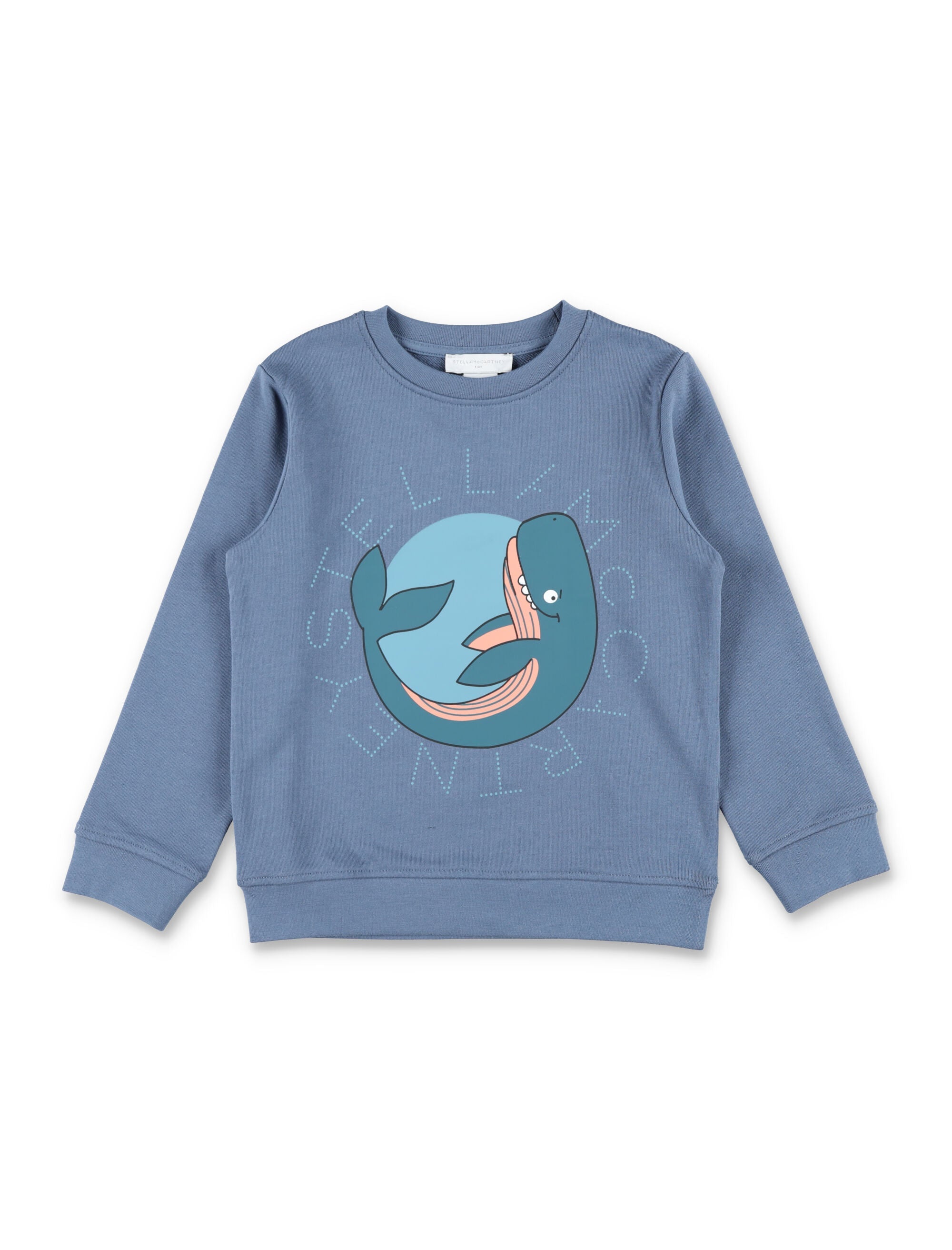 Stella McCartney Kids Whale graphic sweatshirt Blue Cotton