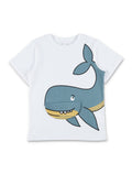 Stella McCartney Kids Whale graphic T-shirt White Cotton