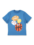 Stella McCartney Kids Balls graphic T-shirt Blue Cotton