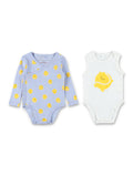 Stella McCartney Kids Tennis Ball romper set Blue White Cotton
