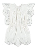 Zimmermann broderie jumpsuit for girls Ivory Cotton