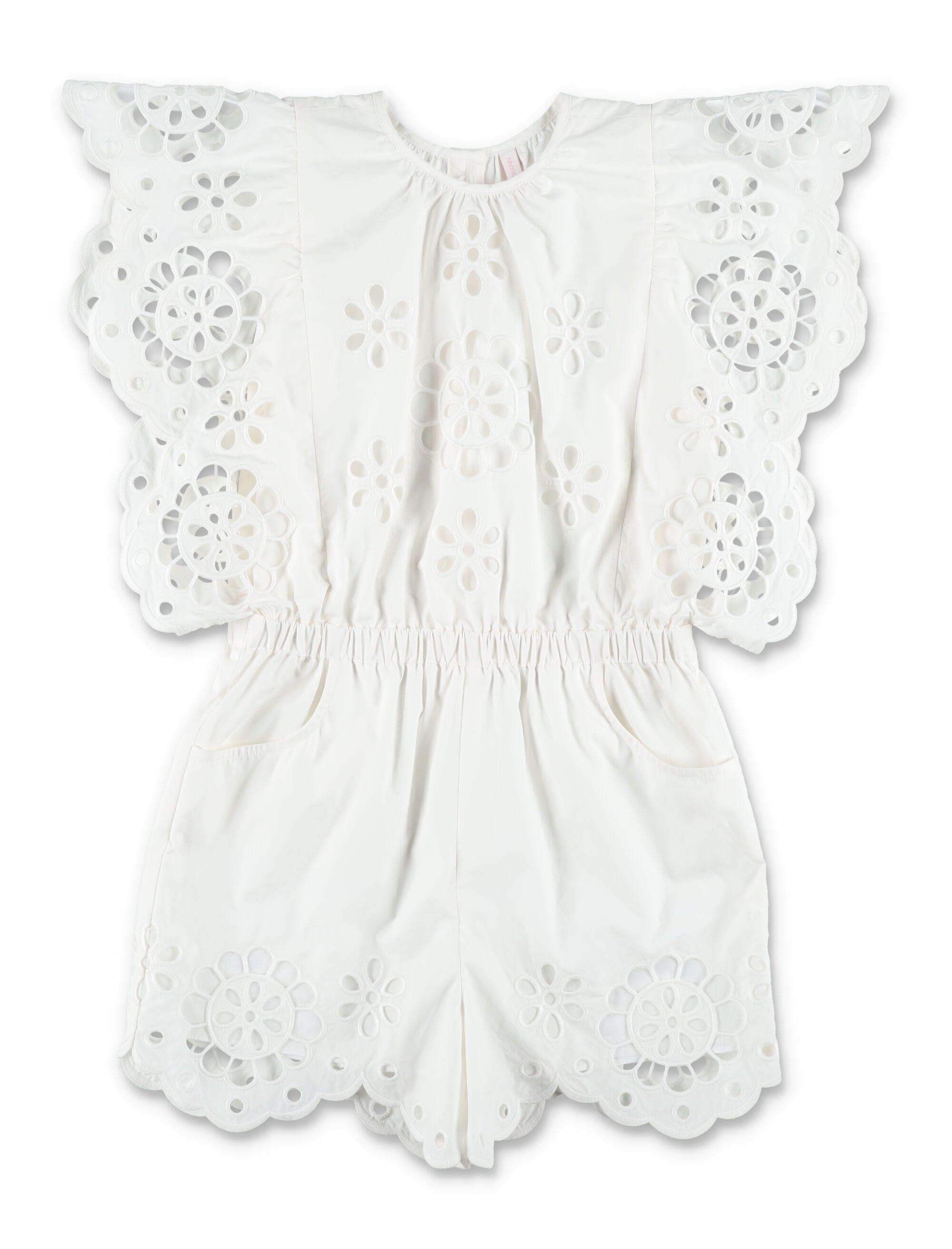 Zimmermann broderie jumpsuit for girls Ivory Cotton