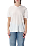 James Perse oversized crepe jersey short sleeve Tee White Cotton T-shirt