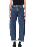 Frame The Bubble high-rise jeans Lavish Blue Cotton