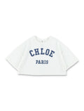 Chloé Oversize Logo T-Shirt for Girls White Cotton Tshirt