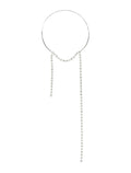 MM6 Maison Margiela crystal necklace Silver Brass