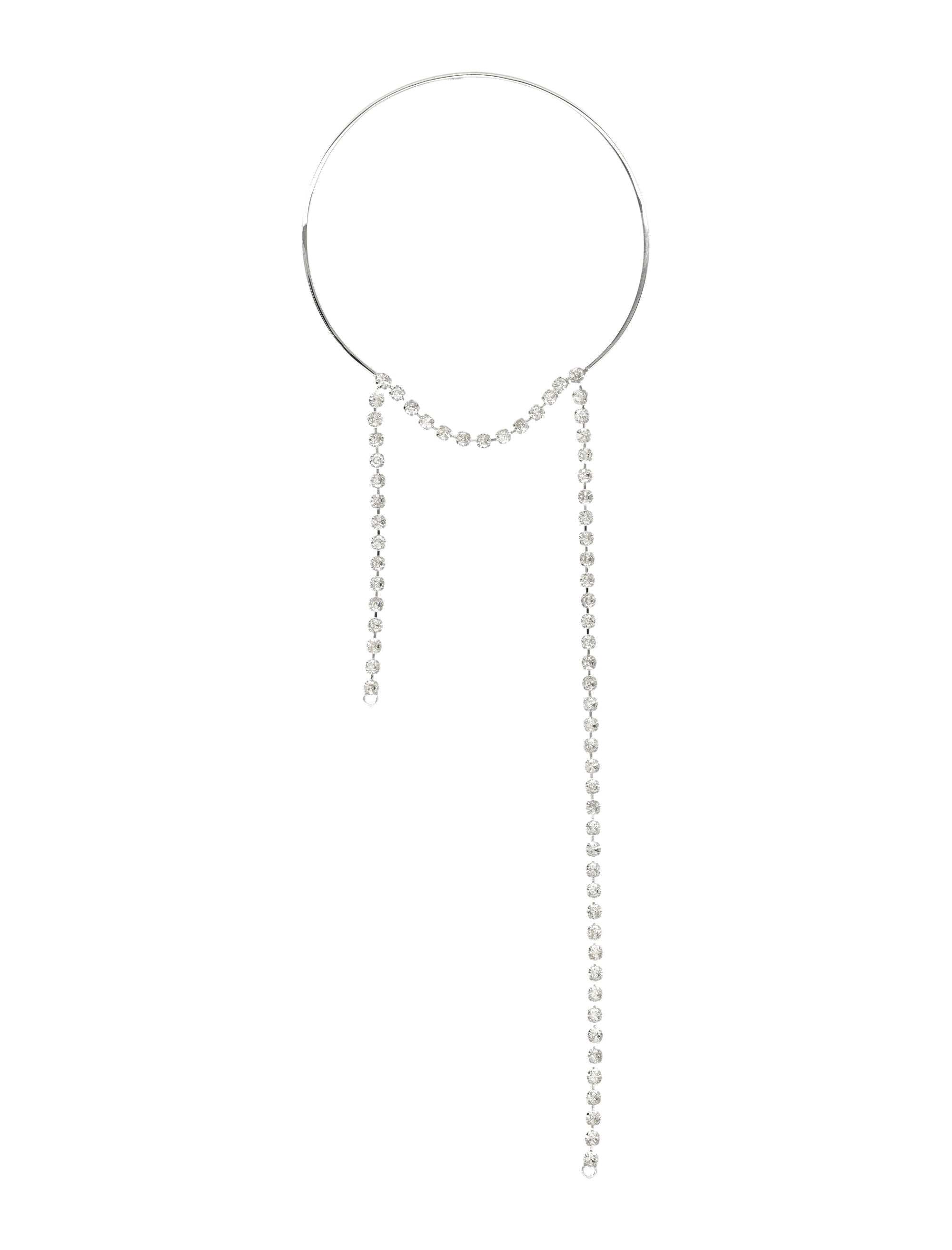 MM6 Maison Margiela crystal necklace Silver Brass