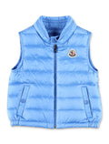 Moncler New Amaury down vest for baby Blue Polyamide Lining