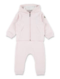Moncler fleece hoodie and jogging set for baby Rose Cotton