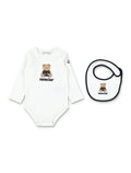 Moncler Teddy Bear newborn cotton gift set White/black